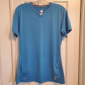 Women's Nike Pro Fitted Short Sleeve top - Blue